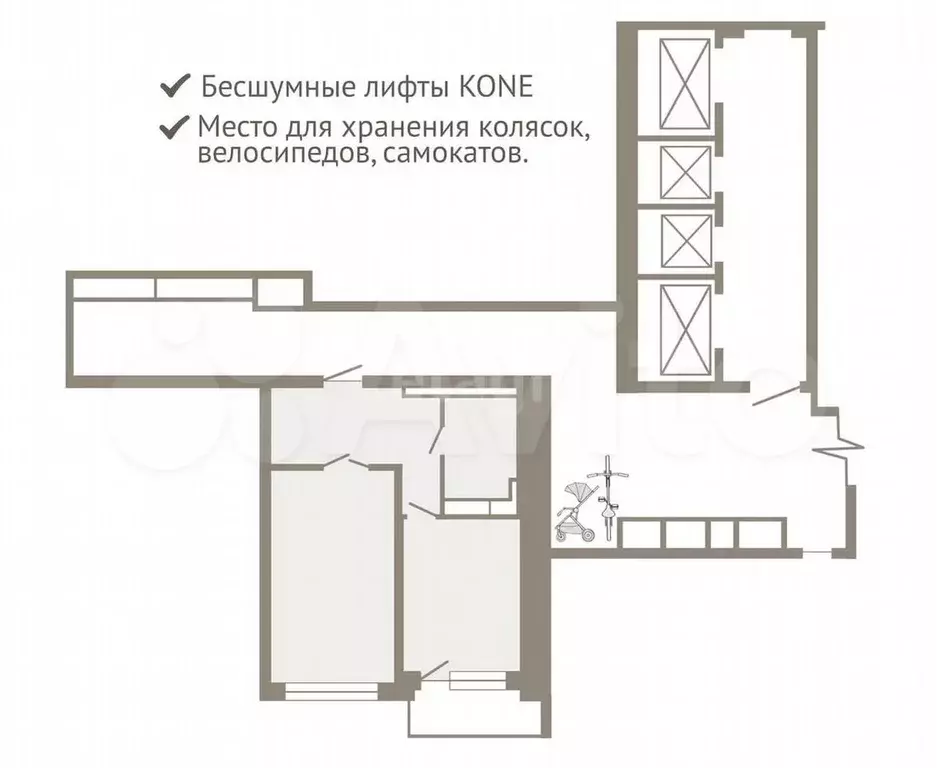 1-к. квартира, 48,8 м, 14/25 эт. - Фото 1