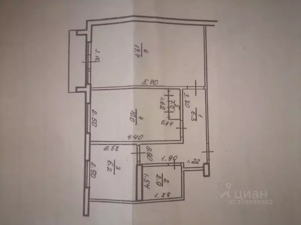 2-к кв. Башкортостан, Салават ул. Ленина, 30 (44.0 м) - Фото 0