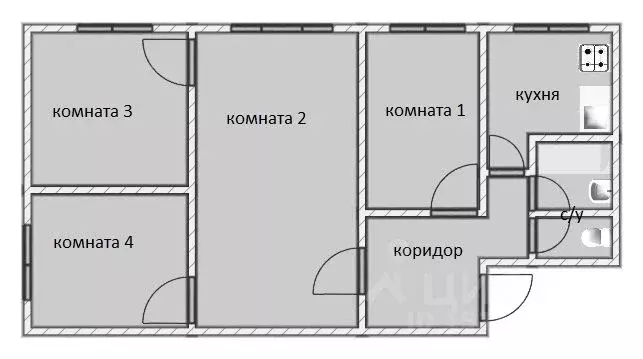 4-к кв. Омская область, Омск Солнечный мкр, ул. Комкова, 3 (58.1 м) - Фото 0