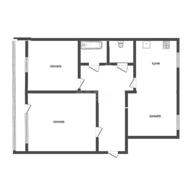 3-комнатная квартира: Сатка, проспект Мира, 9 (61.8 м) - Фото 1