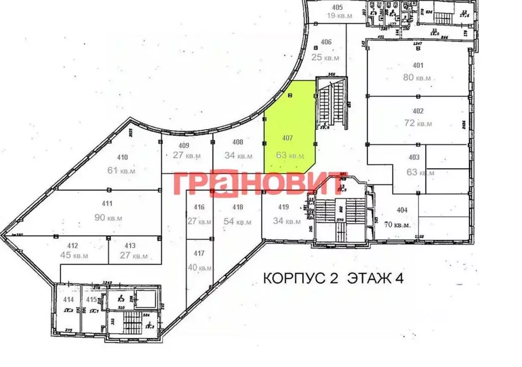 Офис в Новосибирская область, Новосибирск ул. Ленина, 21/1к2 (63 м) - Фото 1