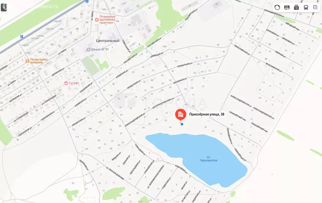 Участок в Центральный, Приозёрная улица, 38 (10 м) - Фото 0