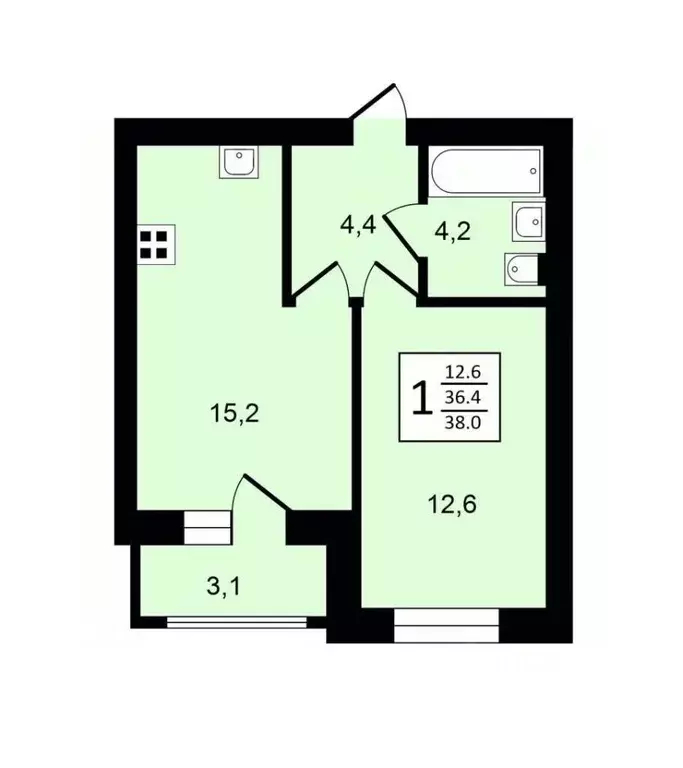 1-к кв. Владимирская область, Суздаль Советская ул., 48 (38.0 м) - Фото 1