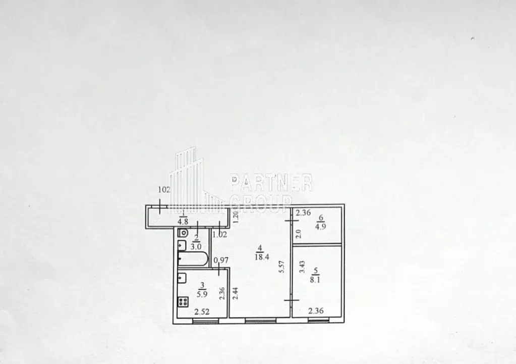 2-к кв. Тульская область, Тула Мясново мкр, ул. Тихмянова, 38 (45.1 м) - Фото 2