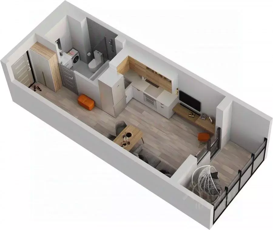 1-к кв. Татарстан, Нижнекамск просп. Шинников, 64А (26.8 м) - Фото 0