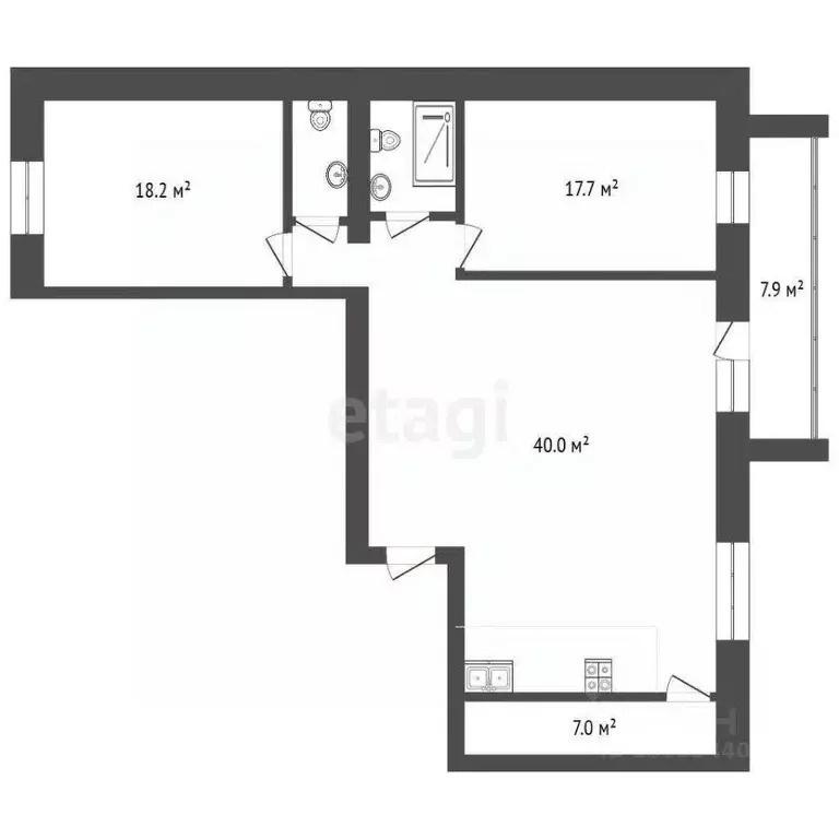 3-к кв. Тюменская область, Тюмень ул. Тимофея Кармацкого, 9 (102.8 м) - Фото 2