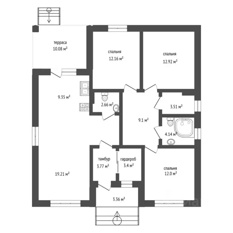Коттедж в Тюменская область, Тюмень Аккорд ТСН, ул. Тенистая (96 м) - Фото 2
