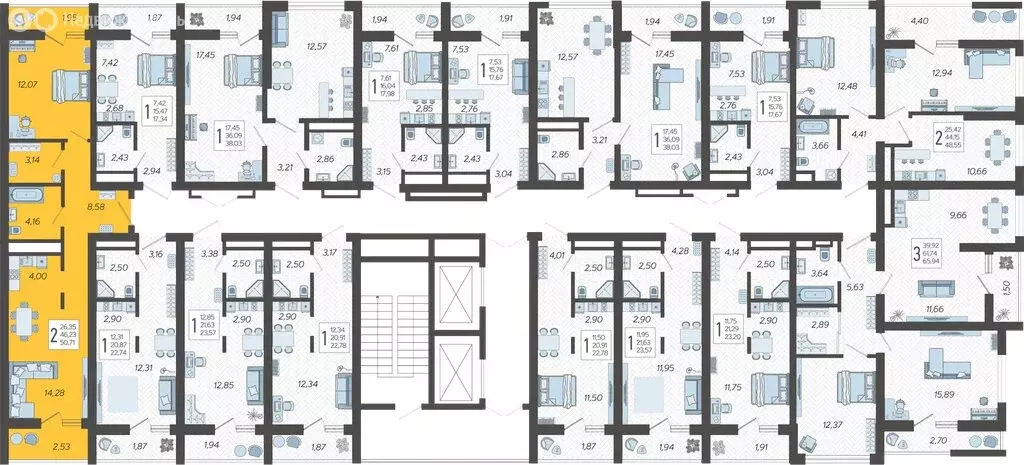 2-комнатная квартира: Сочи, микрорайон Бытха, Ясногорская улица, ... - Фото 2