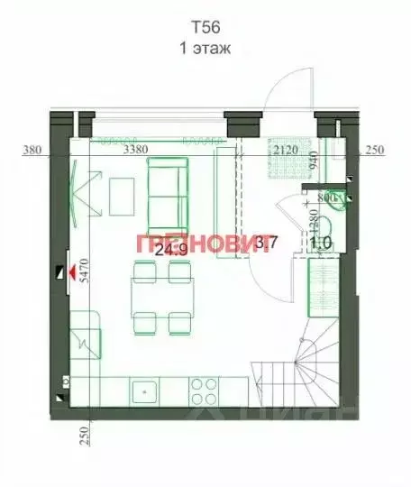 Таунхаус в Новосибирская область, Новосибирский район, Мичуринский ... - Фото 1