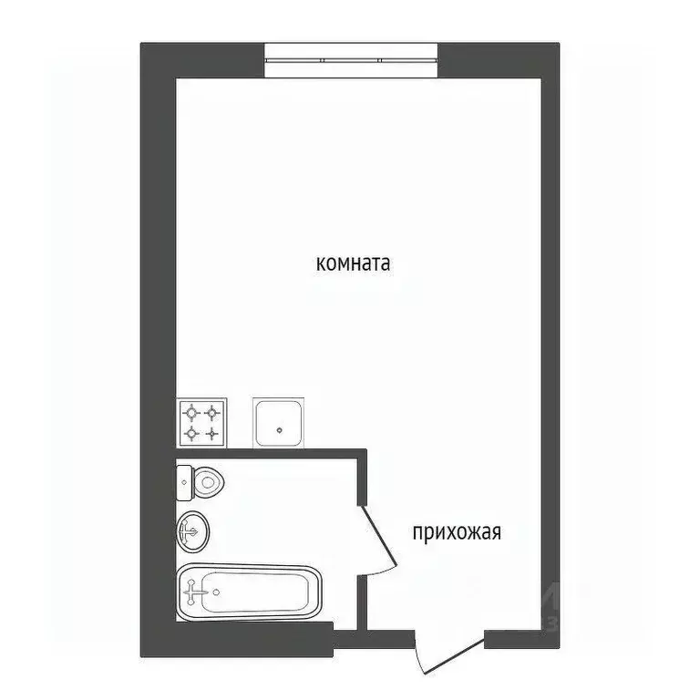 Студия Красноярский край, Красноярск ул. Калинина, 10 (12.0 м) - Фото 1