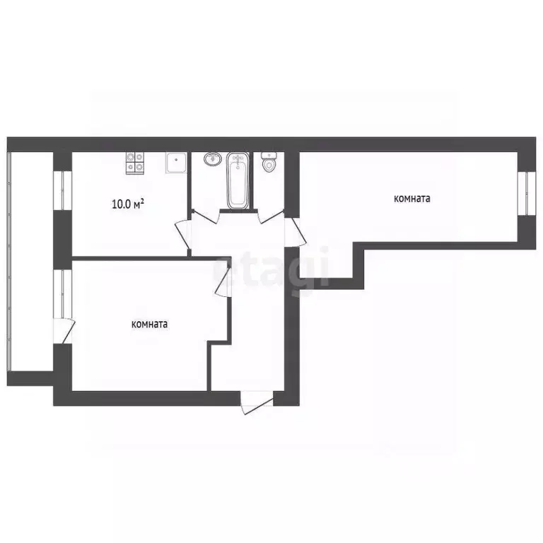 2-к кв. Ямало-Ненецкий АО, Пуровский район, Уренгой пгт, Геолог мкр 3 ... - Фото 1