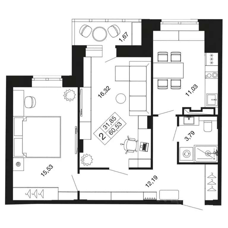 2-к кв. Московская область, Апрелевка Наро-Фоминский городской округ, ... - Фото 1
