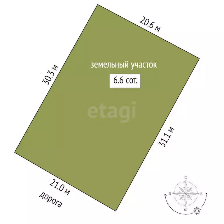 Участок в Кострома, СТ Красинец (6.6 м) - Фото 1