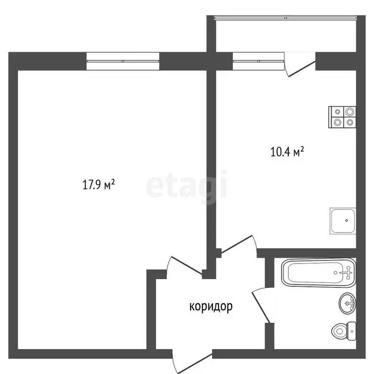 1-комнатная квартира: Тамбов, улица Агапкина, 11 (36.4 м) - Фото 0