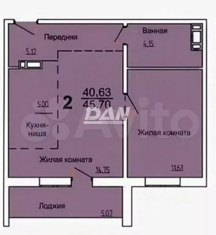 2-к кв. Челябинская область, Челябинск ул. 2-я Эльтонская, 63В (45.7 ... - Фото 2
