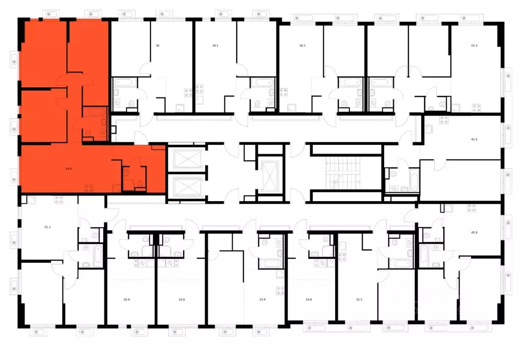 3-к кв. Московская область, Мытищи Яуза Парк жилой комплекс (83.8 м) - Фото 2