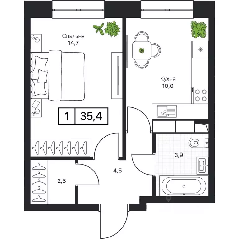 1-к кв. Московская область, Пушкино Пушкино Град жилой комплекс, к2 ... - Фото 1