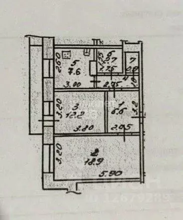 2-к кв. Липецкая область, Елец ул. Черокманова, 15 (52.0 м) - Фото 1