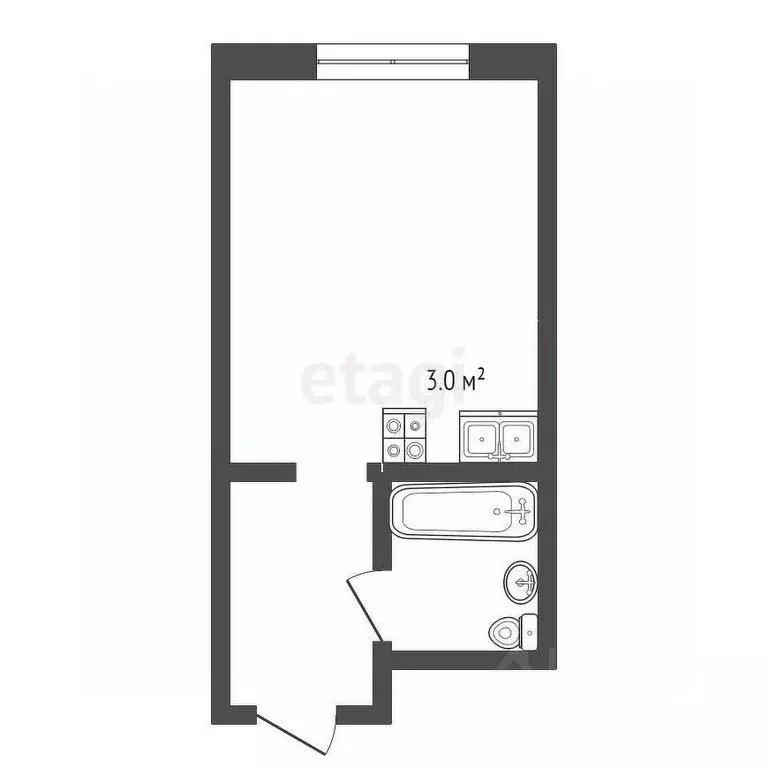 Студия Крым, Алушта ул. Багликова, 21 (15.5 м) - Фото 1