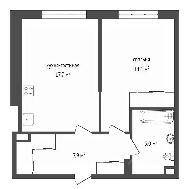 2-к кв. Красноярский край, Красноярск ул. Петра Подзолкова, 15Бк4 ... - Фото 2