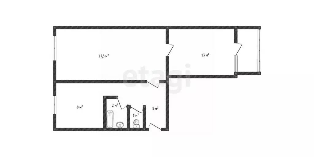 2-к кв. Краснодарский край, Новороссийск ул. Видова, 125 (46.5 м) - Фото 1