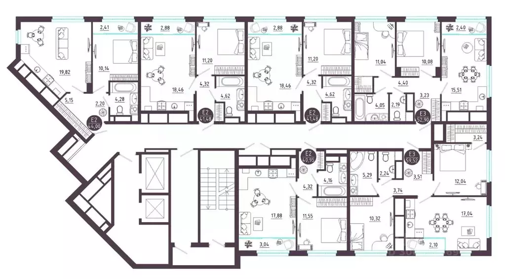 2-к кв. Рязанская область, Рязань Московское ш. (52.9 м) - Фото 1