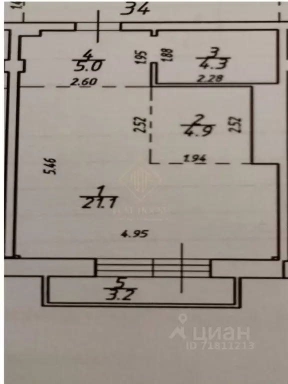 Студия Иркутская область, Иркутск Байкальская ул., 157/2 (35.3 м) - Фото 1