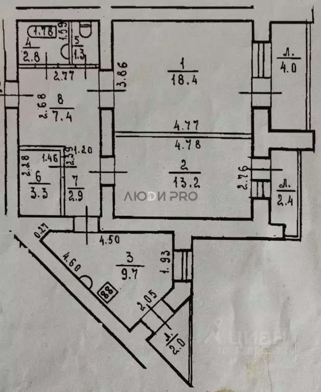 2-к кв. Башкортостан, Уфа ул. Георгия Мушникова, 17/3 (60.0 м) - Фото 1
