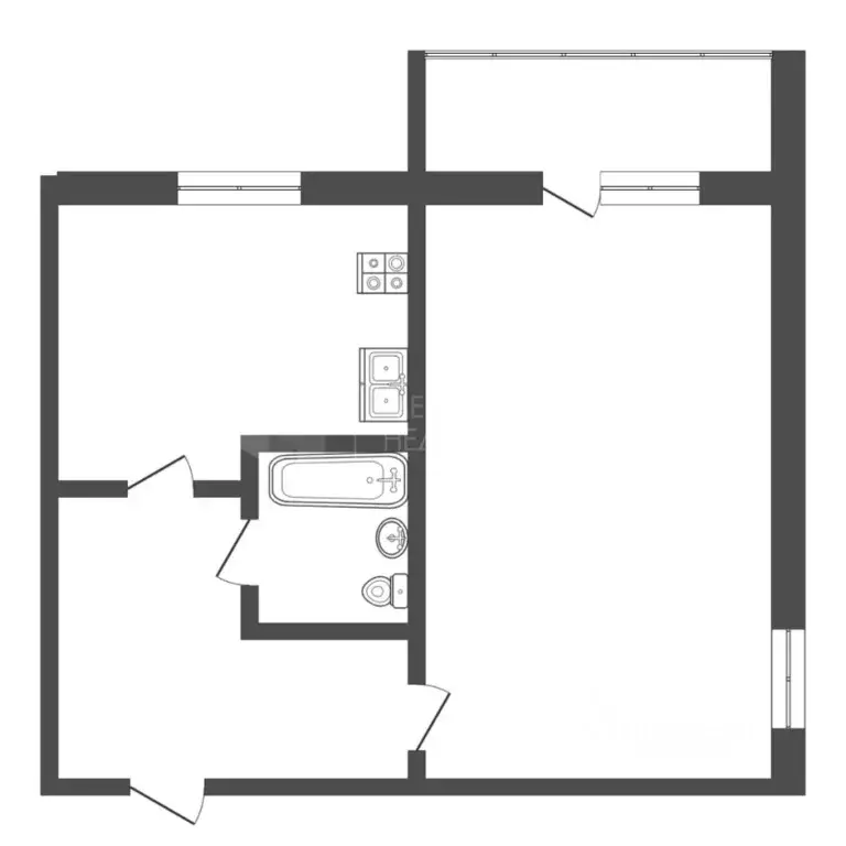 1-к кв. Тюменская область, Тюмень ул. Жуковского, 78 (33.0 м) - Фото 1