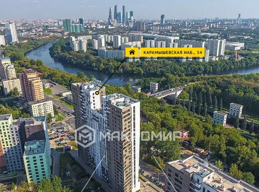 3-к кв. Москва Карамышевская наб., 34 (64.0 м) - Фото 0