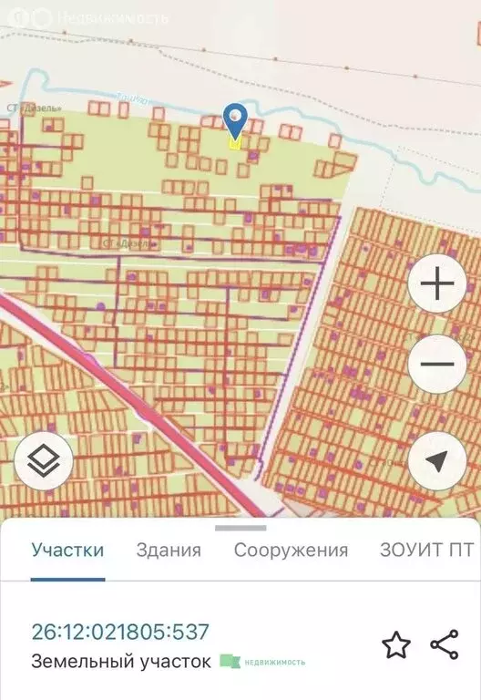 Участок в Ставрополь, садовое товарищество Дизель, 45 (5 м) - Фото 1