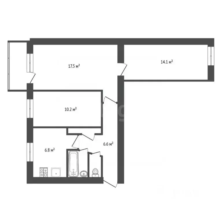 3-к кв. Воронежская область, Нижнедевицкий район, Вязноватовское ... - Фото 2