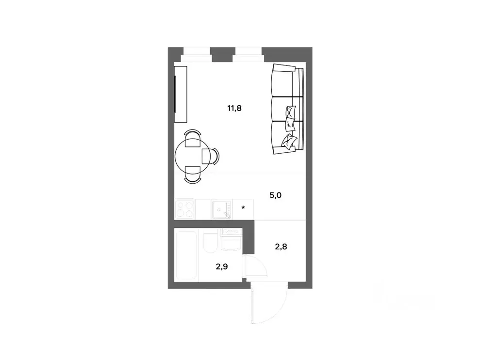 Студия Ленинградская область, Всеволожский район, д. Новое Девяткино ... - Фото 0