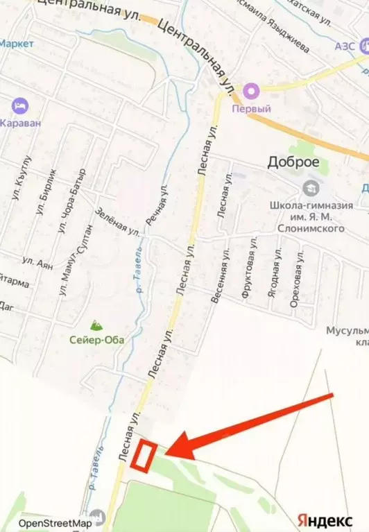 Участок в Крым, Симферопольский район, с. Доброе ул. Лесная (12.0 ... - Фото 1