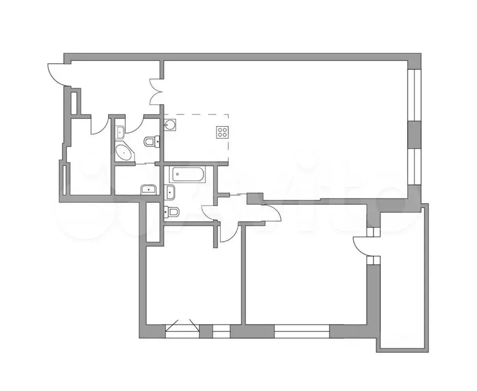 3-к. квартира, 125 м, 2/9 эт. - Фото 0