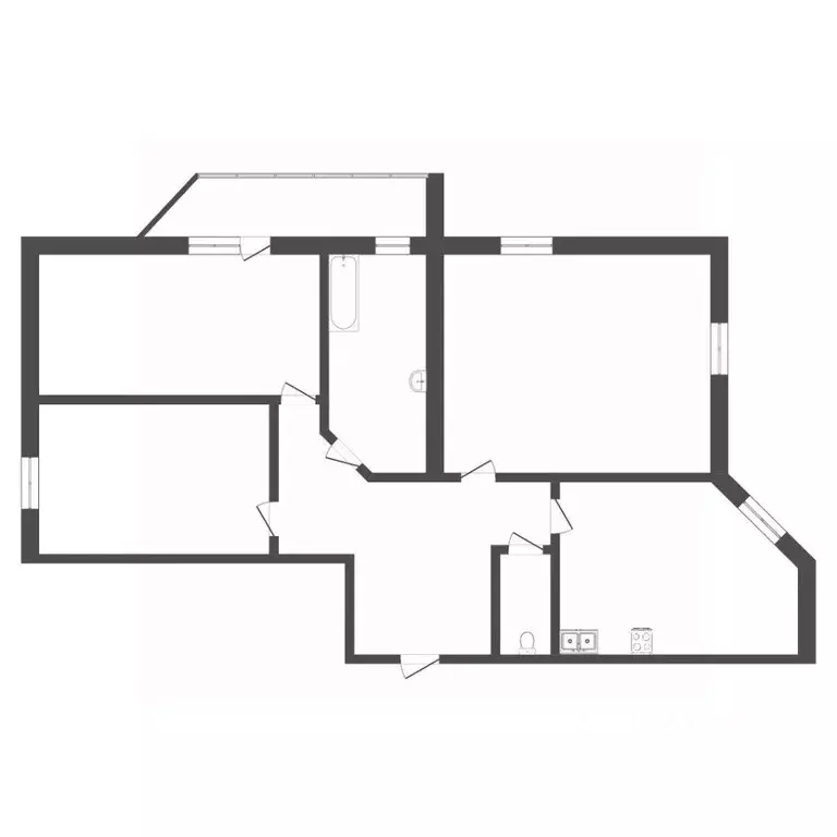 3-к кв. Тюменская область, Тюмень Севастопольская ул., 2к4 (93.1 м) - Фото 2