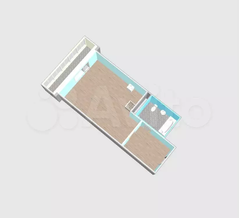 Квартира-студия, 32,2 м, 19/20 эт. - Фото 1