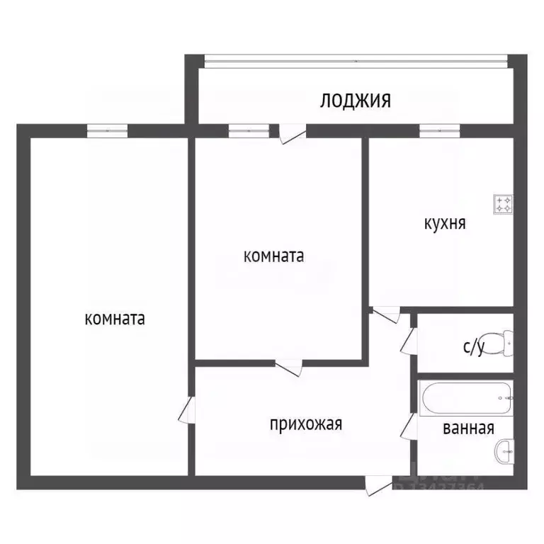 2-к кв. Курганская область, Курган ул. Бурова-Петрова, 12 (46.7 м) - Фото 2