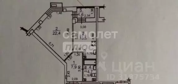 1-к кв. Свердловская область, Екатеринбург ул. Циолковского, 27 (48.5 ... - Фото 1