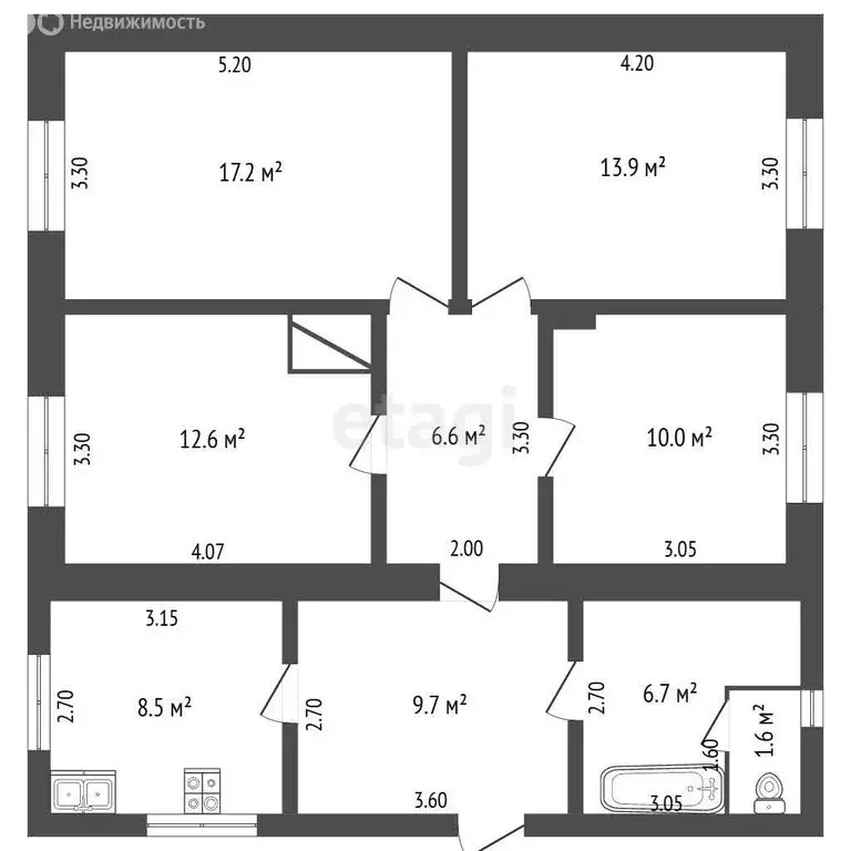 Дом в Курское, Заречная улица (86.8 м) - Фото 1