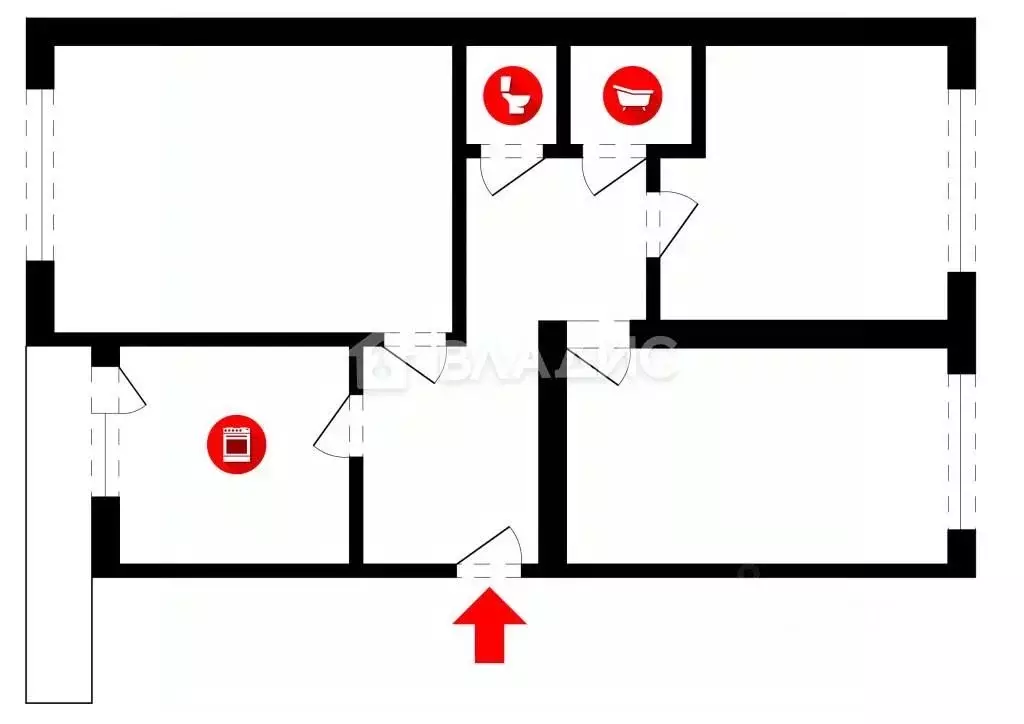 3-к кв. Владимирская область, Владимир Ново-Ямская ул., 29а (70.4 м) - Фото 1