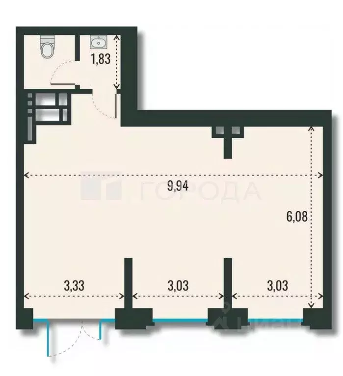 Офис в Новосибирская область, Новосибирск ул. Шевченко, 19/1 (66 м) - Фото 2