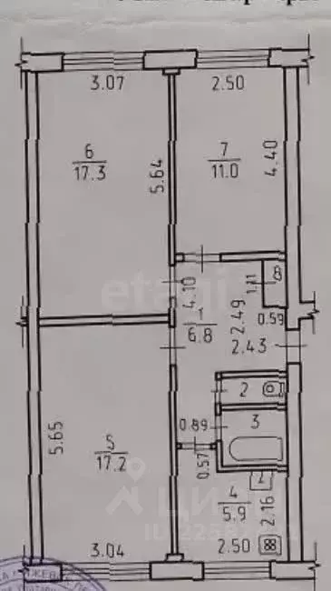 3-к кв. Удмуртия, Ижевск ул. 9 Января, 175 (62.2 м) - Фото 2