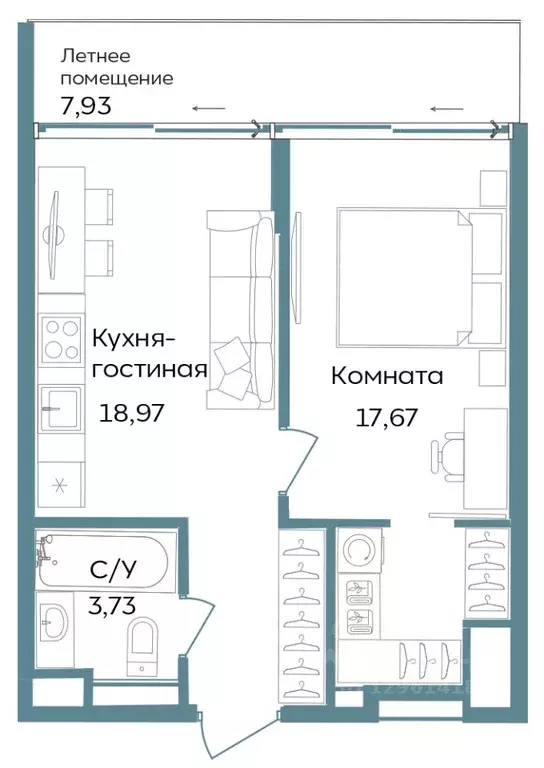 1-к кв. Крым, Саки ул. Морская (48.3 м) - Фото 0