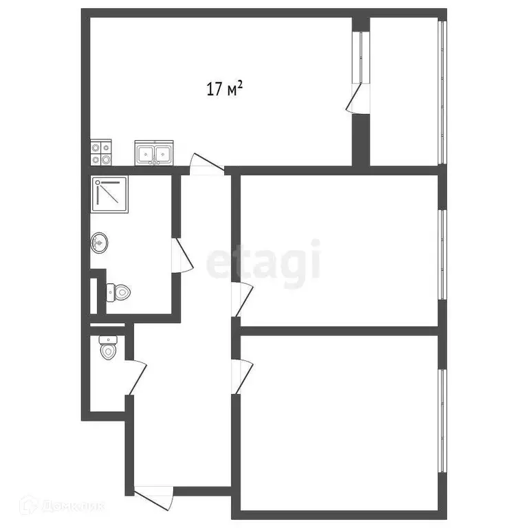 Продаётся 2-к квартира, 62 м - Фото 0
