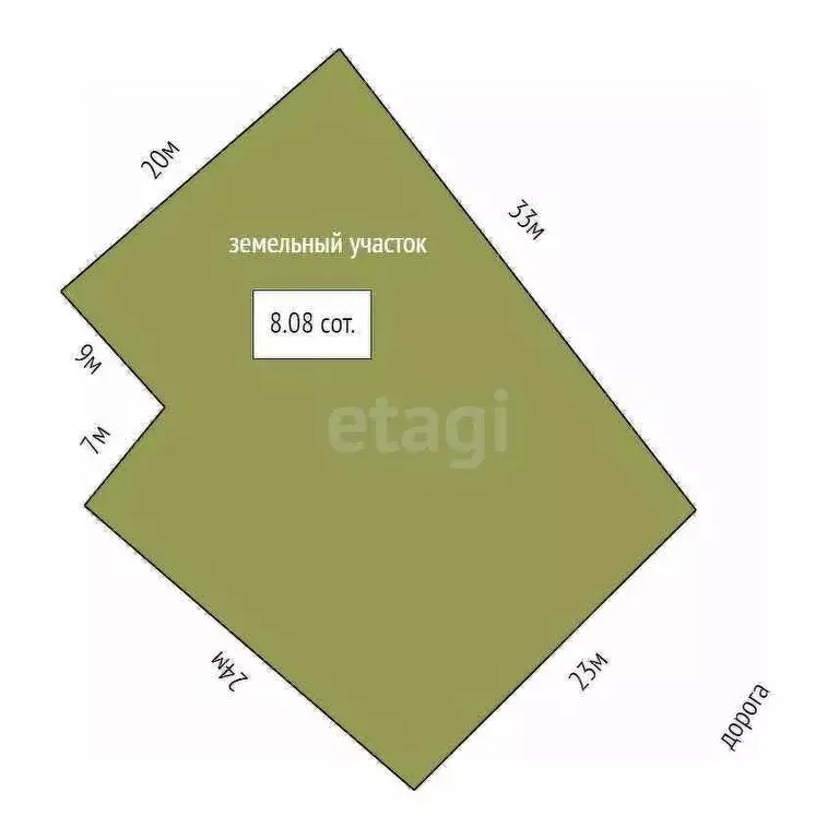 Участок в Забайкальский край, Чита № 38 Ручеек ТСН, 44 (8.02 сот.) - Фото 2