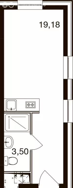 Квартира-студия: Новоивановское, Западная улица, 85 (22.8 м) - Фото 1