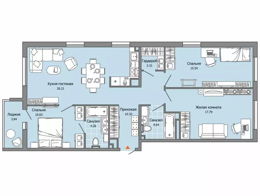 3-комнатная квартира: Ульяновск, микрорайон Юго-Западный, ЖК ... - Фото 1