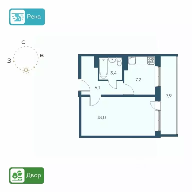 1-к кв. Новосибирская область, Новосибирск Междуреченская ул., 7/1 ... - Фото 1