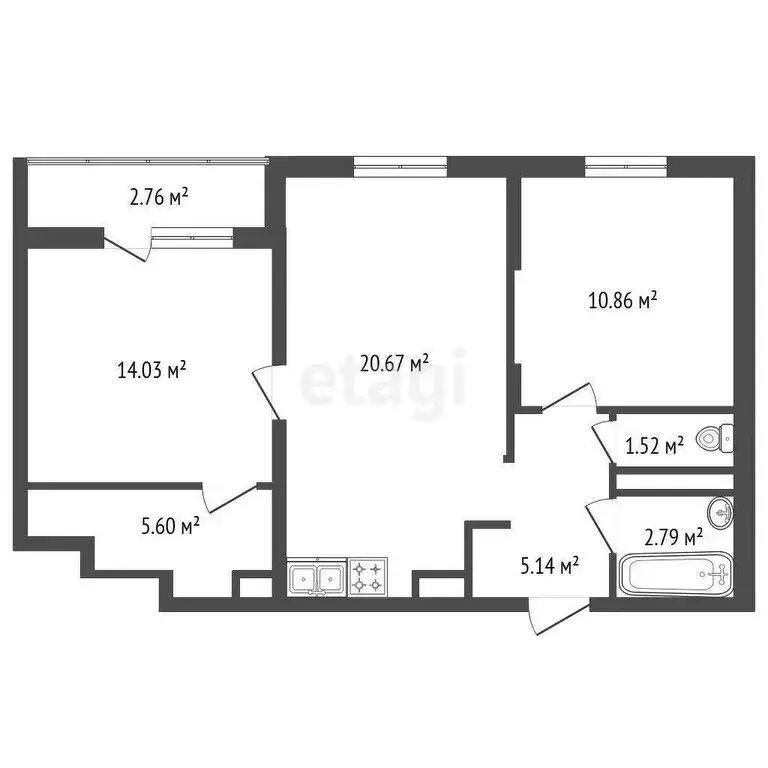 2-комнатная квартира: Санкт-Петербург, Ивинская улица, 7 (60 м) - Фото 0